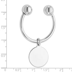 Sterling Silver Rhodium Plated Key Chain - 4