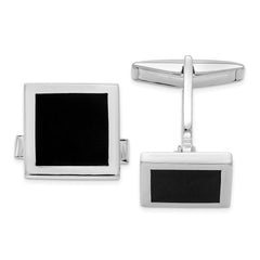 Sterling Silver Onyx Cuff Links - 2