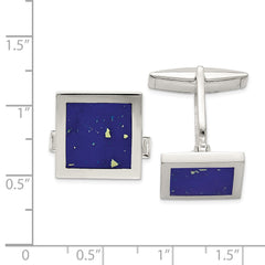 Sterling Silver Lapis Cuff Links - 2