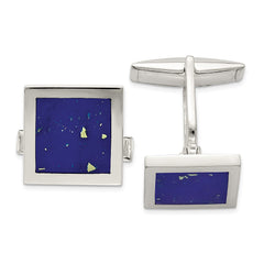 Sterling Silver Lapis Cuff Links - 2