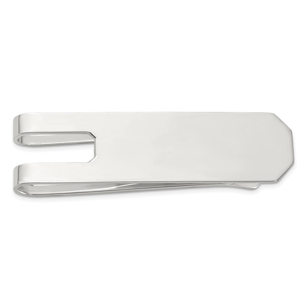 Sterling Silver Rhodium-plated Polished Money Clip - 2