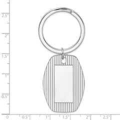 Sterling Silver Rhodium-plated Key Chain - 2
