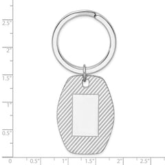 Sterling Silver Rhodium-plated Key Chain - 9