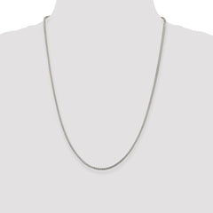 Sterling Silver 2mm D/C Square Franco Chain