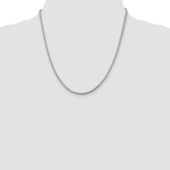 Sterling Silver Rhodium-plated 2mm D/C Square Franco Chain - 3