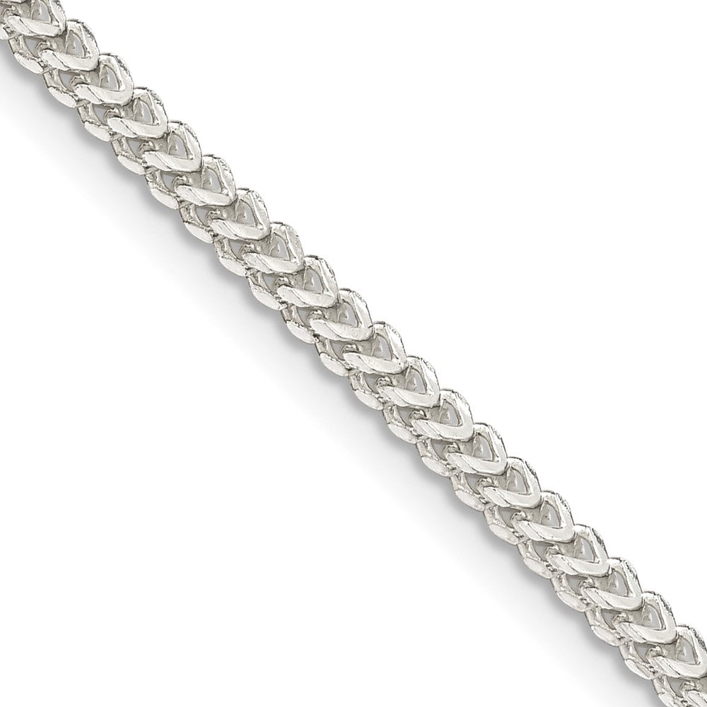 Sterling Silver 2mm D/C Square Franco Chain - 7