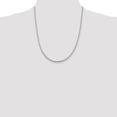 Sterling Silver 2.55mm D/C Square Franco Chain - 2