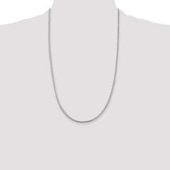 Sterling Silver 2.55mm D/C Square Franco Chain - 7