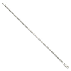 Sterling Silver 2.55mm D/C Square Franco Chain - 8