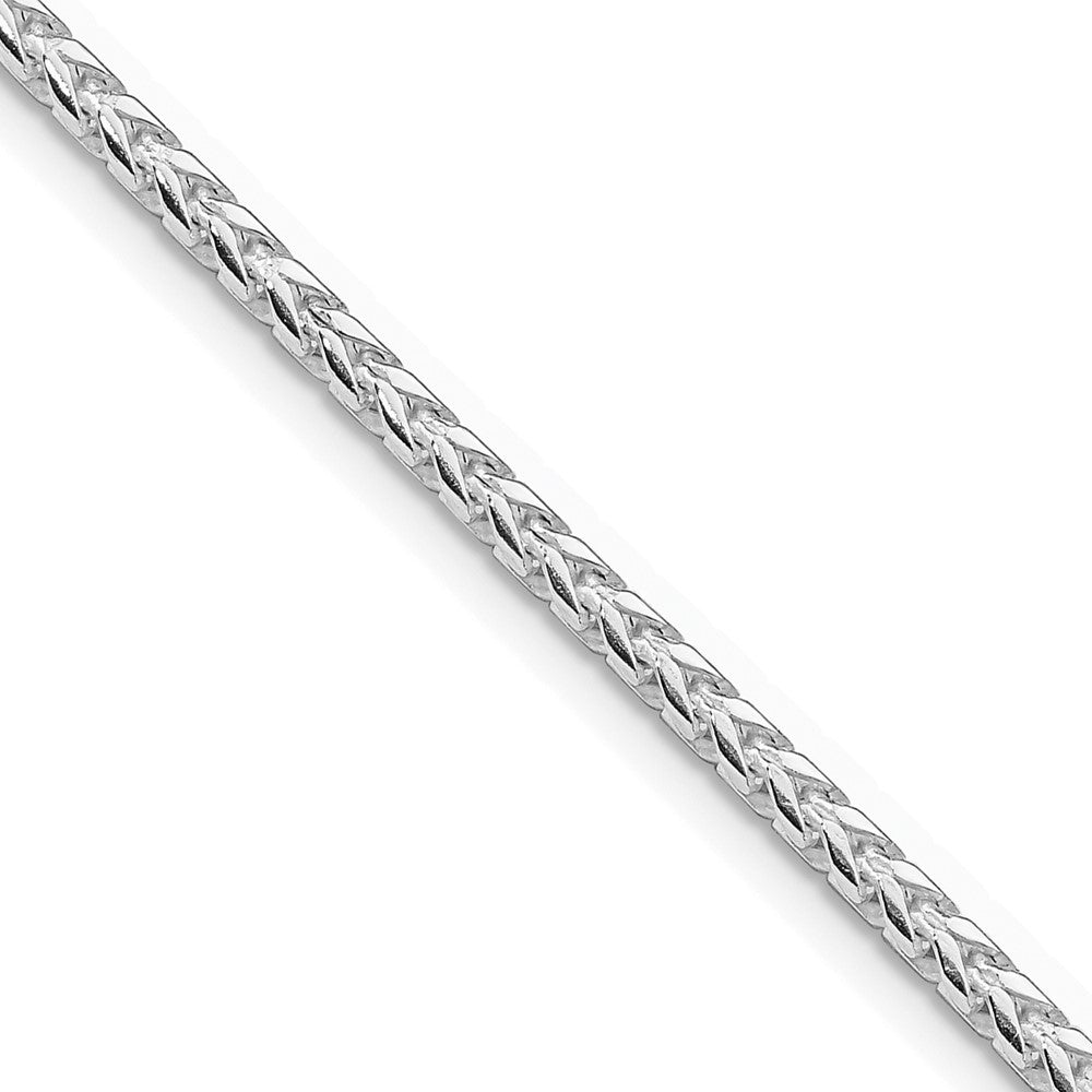 Sterling Silver Rhodium-plated 2.55mm D/C Square Franco Chain - 2