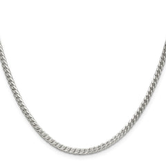 Sterling Silver 3.1mm D/C Square Franco Chain - 9