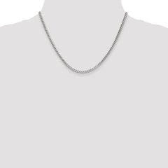 Sterling Silver 3.1mm D/C Square Franco Chain