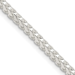 Sterling Silver 3.1mm D/C Square Franco Chain - 9