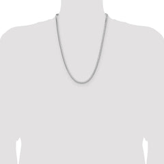 Sterling Silver 4.0mm D/C Square Franco Chain