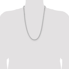 Sterling Silver 4.0mm D/C Square Franco Chain - 8