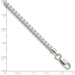Sterling Silver 4.0mm D/C Square Franco Chain - 9