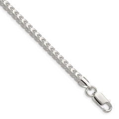 Sterling Silver 4.0mm D/C Square Franco Chain - 9