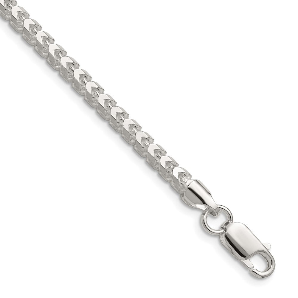 Sterling Silver 4.0mm D/C Square Franco Chain - 7