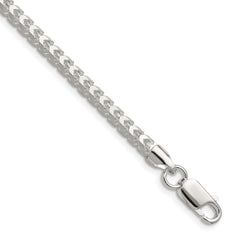 Sterling Silver 4.0mm D/C Square Franco Chain - 7