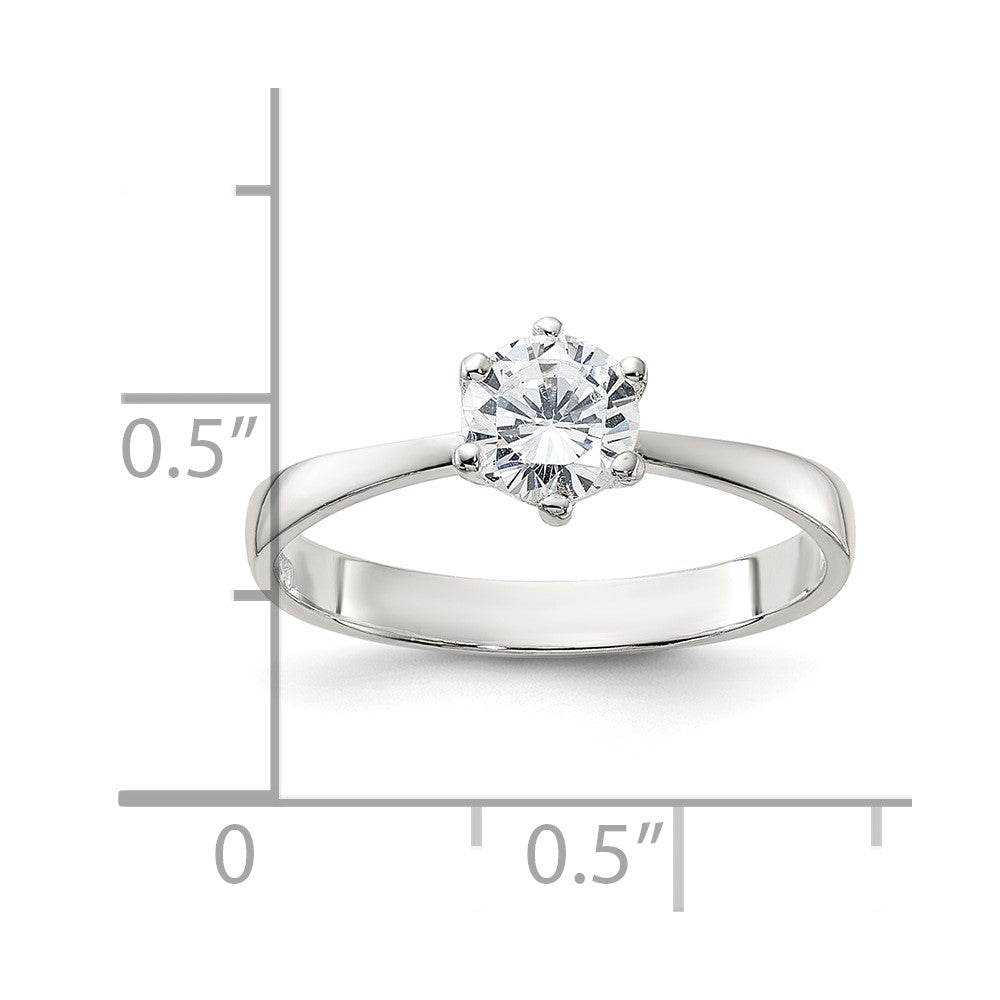 Sterling Silver CZ Ring - 37