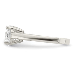 Sterling Silver CZ Ring - 34