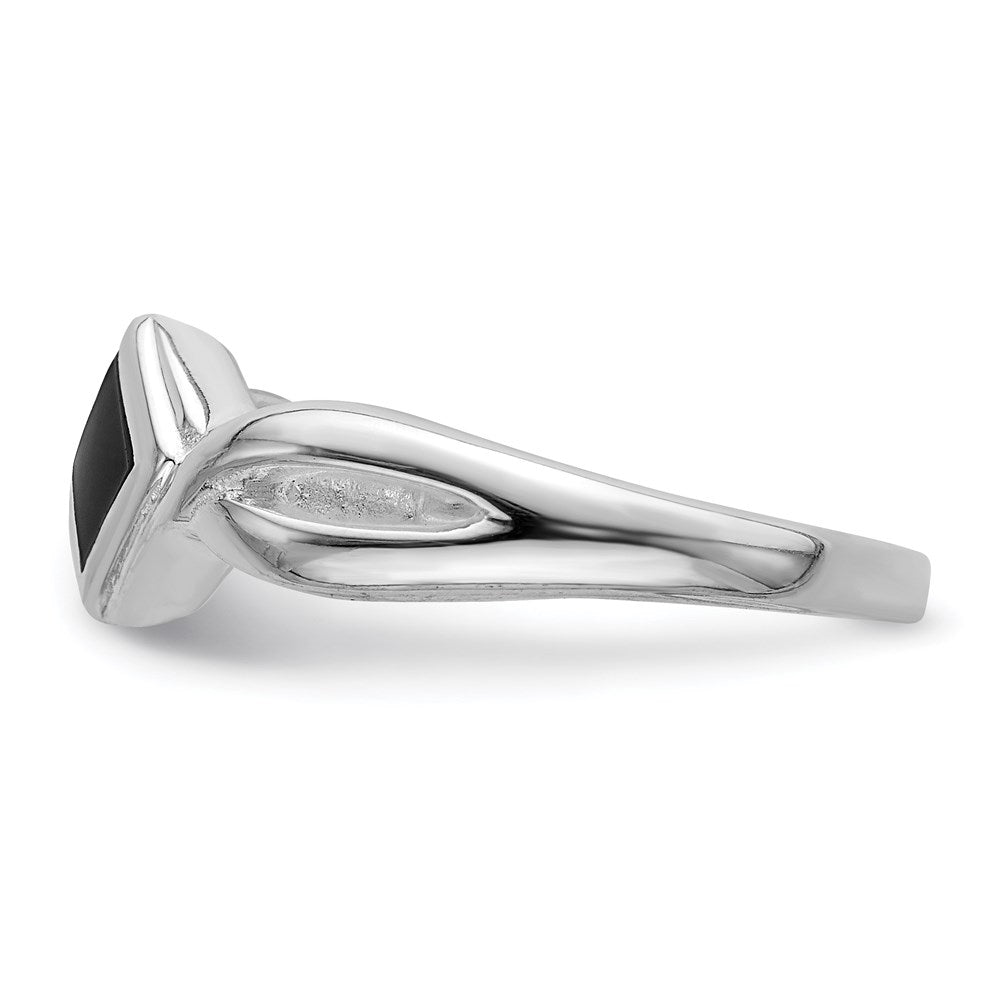 Sterling Silver Onyx Ring - 5