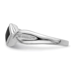 Sterling Silver Onyx Ring - 5