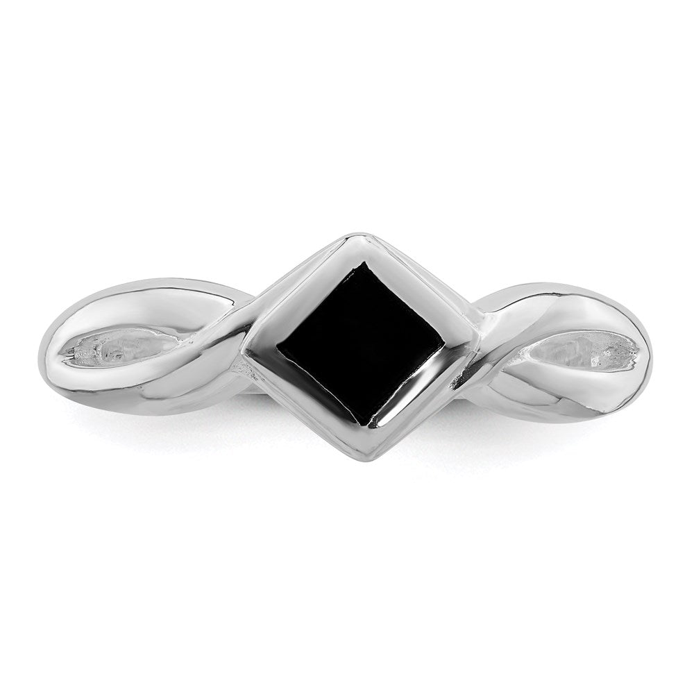 Sterling Silver Onyx Ring - 6