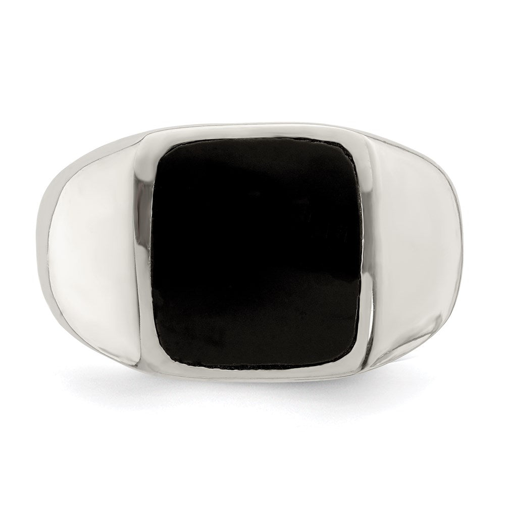 Sterling Silver Synthetic Onyx Ring - 2
