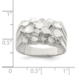 Sterling Silver Men's Nugget Ring - 3