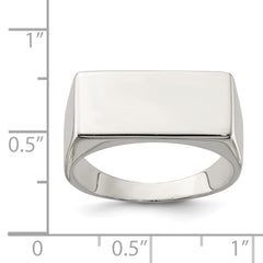 Sterling Silver 9x19mm Closed Back Signet Ring