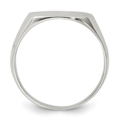 Sterling Silver 14x15mm Closed Back Signet Ring - 2