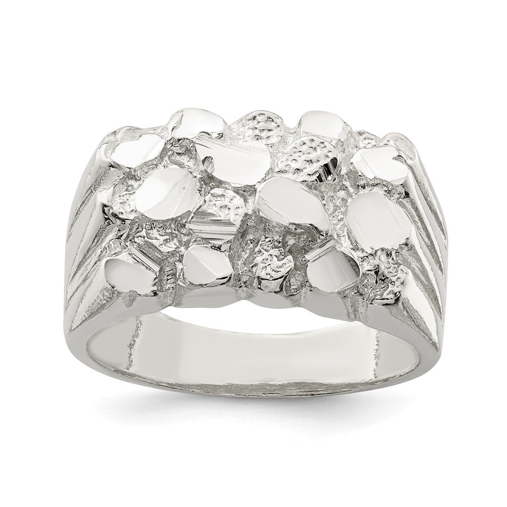 Sterling Silver Men's Nugget Ring - 3