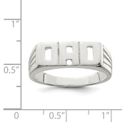 Sterling Silver Solid Dad Ring - 2