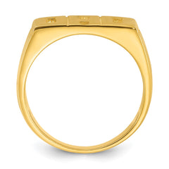 Sterling Silver Gold-tone Polished DAD Ring - 2