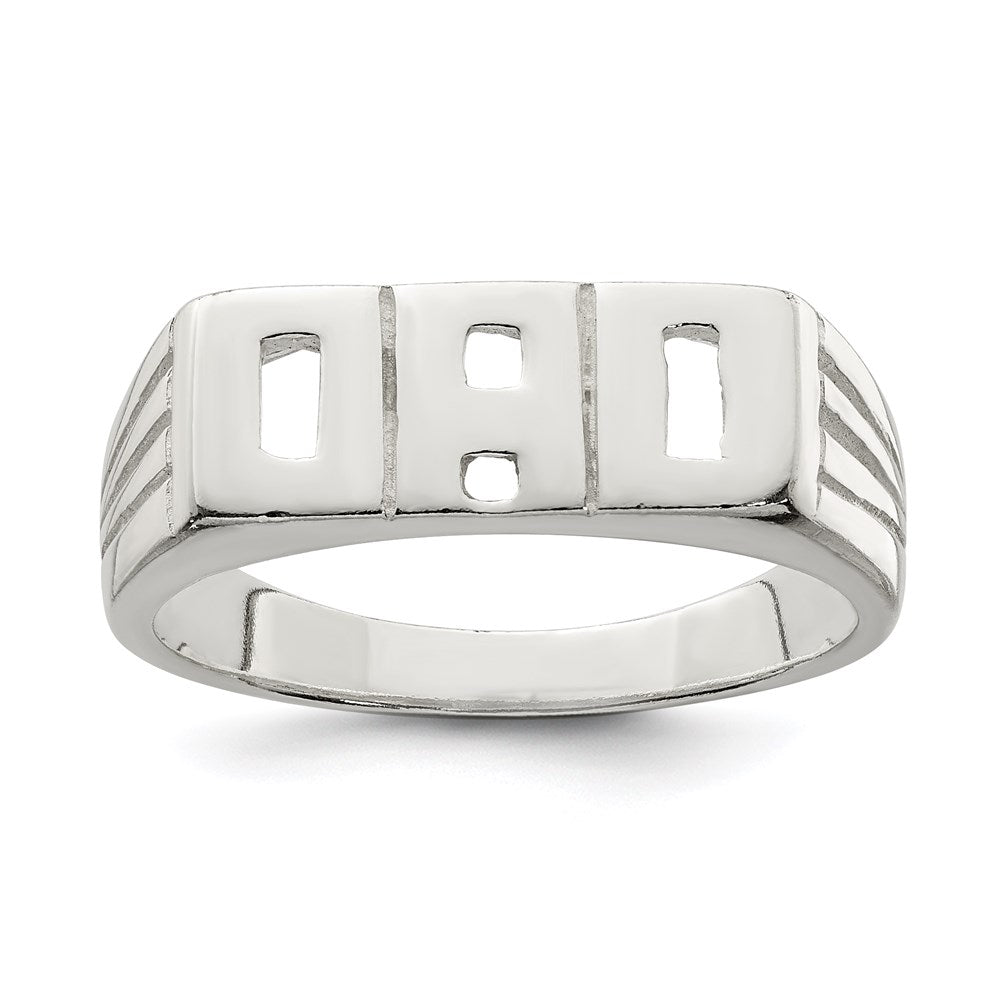 Sterling Silver Solid Dad Ring - 2