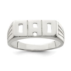Sterling Silver Solid Dad Ring - 2