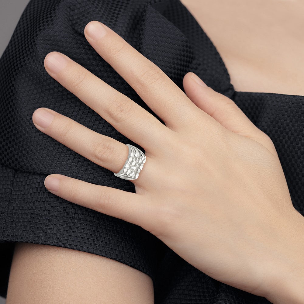 Sterling Silver Nugget Ring - 5