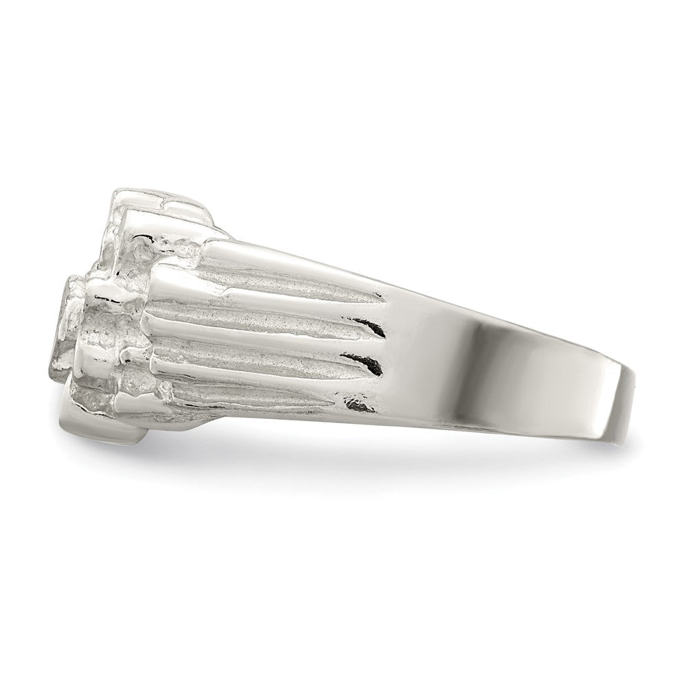 Sterling Silver Men's Nugget Ring - 12