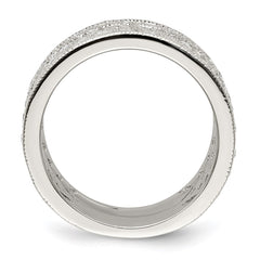 Sterling Silver Rhodium-plated Polished CZ Vintage Ring - 3