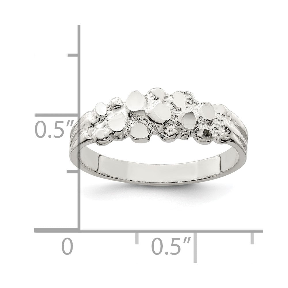 Sterling Silver Nugget Ring - 10