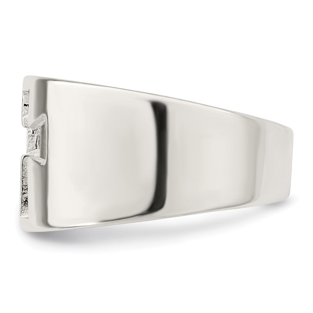 Sterling Silver Cross Cutout Ring - 2