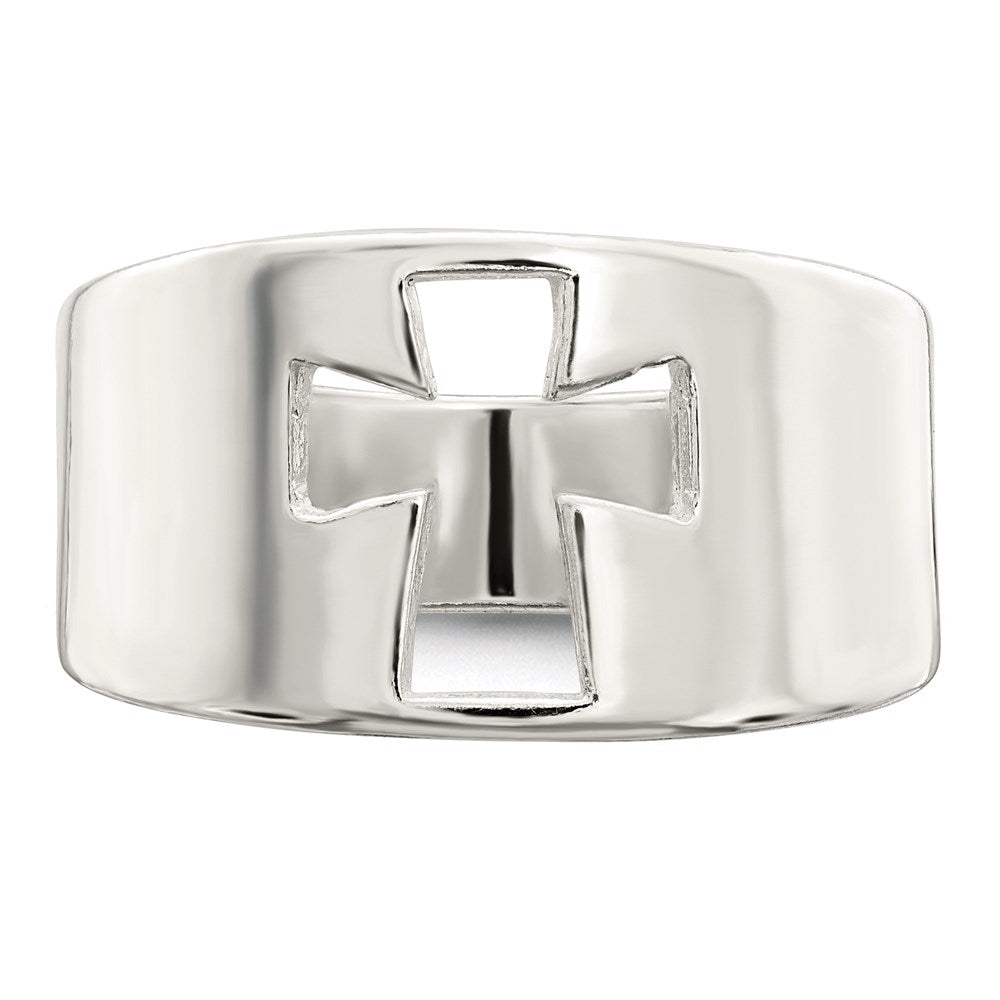 Sterling Silver Cross Cutout Ring - 2