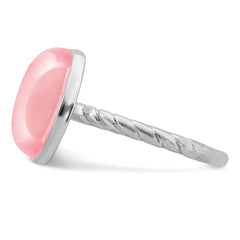 Sterling Silver Rose Quartz Ring - 3