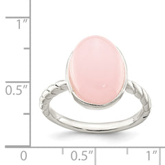 Sterling Silver Rose Quartz Ring - 2