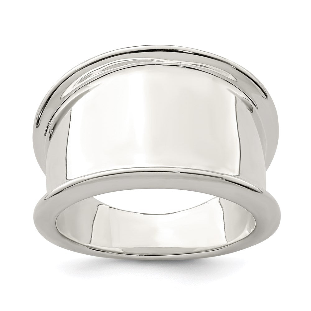 Sterling Silver 15mm Tapered Ring - 3