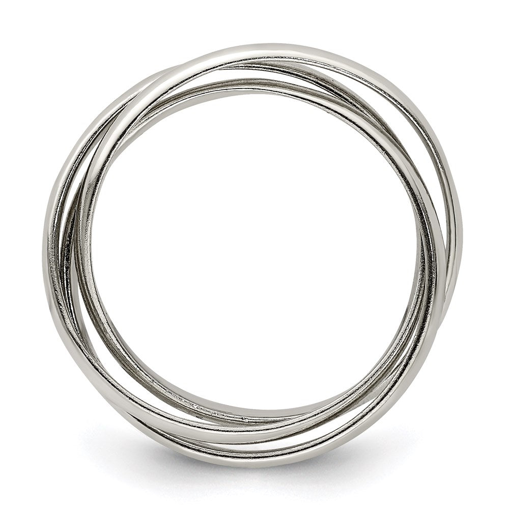 Sterling Silver Triple Intertwining Ring - 2