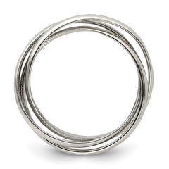 Sterling Silver Triple Intertwining Ring - 2