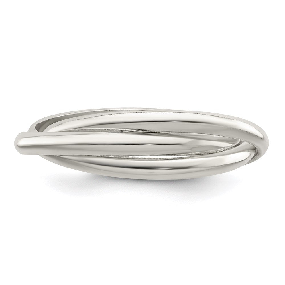 Sterling Silver Triple Intertwining Ring - 2