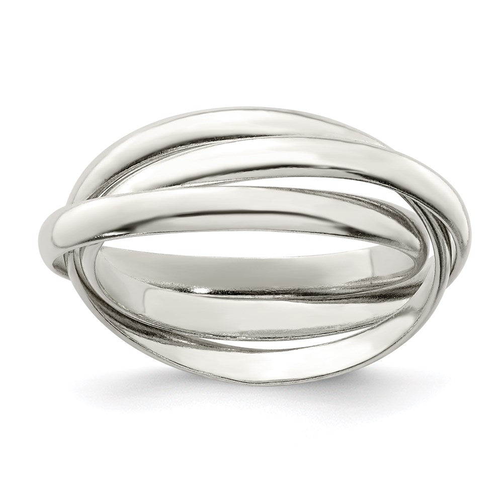 Sterling Silver Triple Intertwining Ring - 2